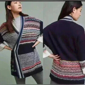 Anthropologie Sleeping On Snow Kimono Lagenlook Cardigan Sweater XS/S Oversized